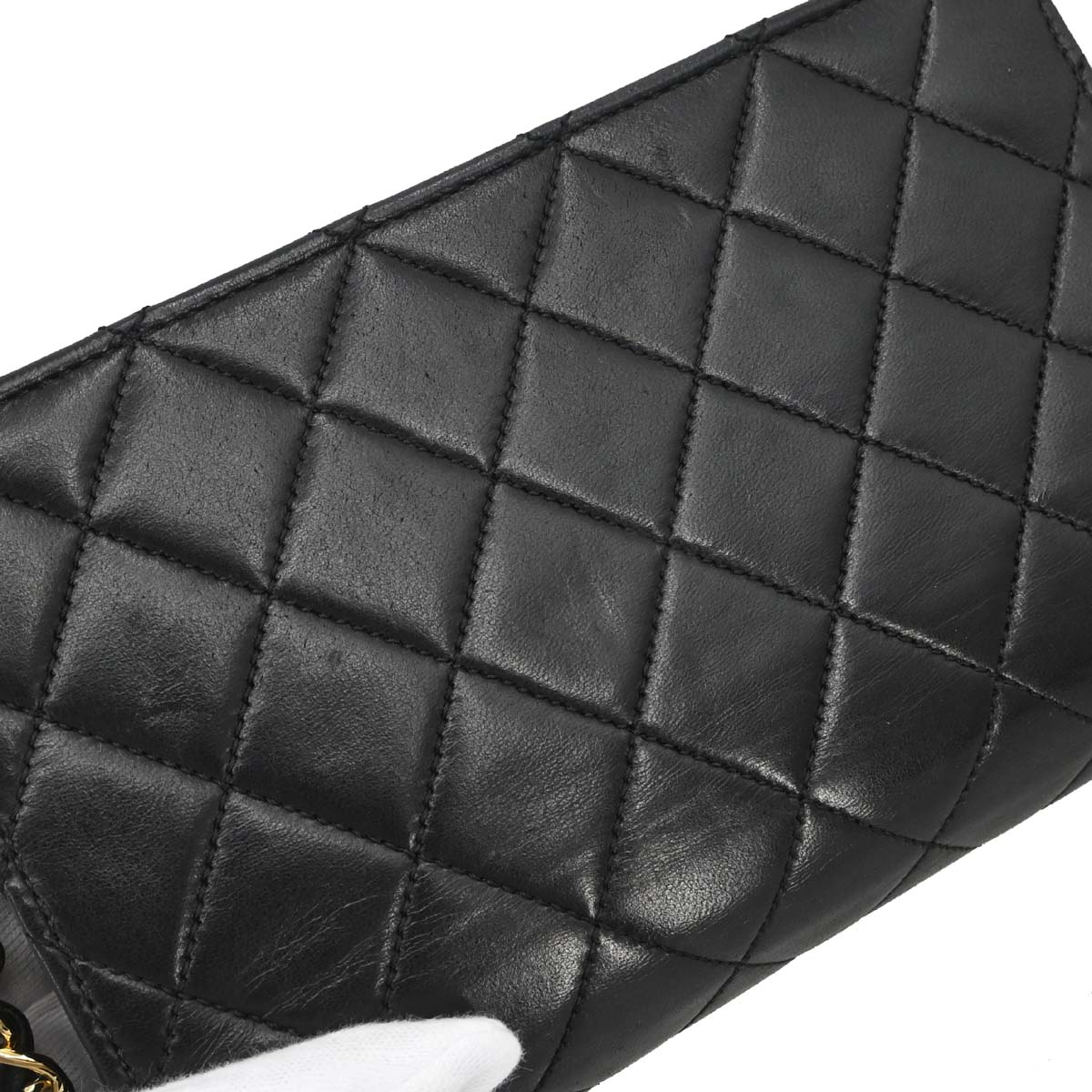 Chanel Black Lambskin Turnlock Mini Full Flap Shoulder Bag