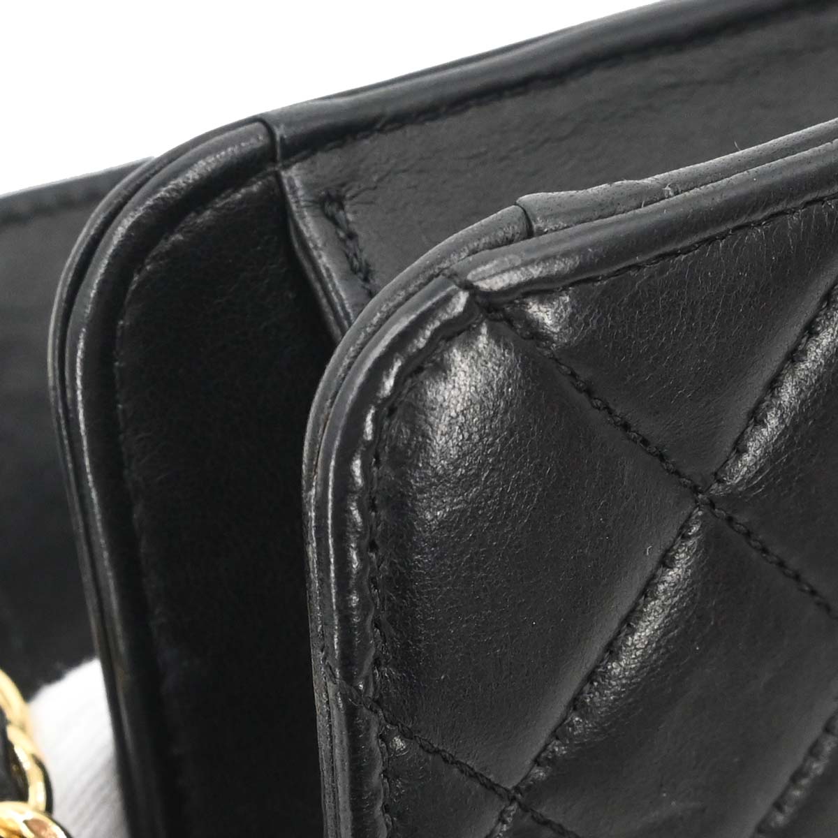 Chanel Black Lambskin Turnlock Mini Full Flap Shoulder Bag