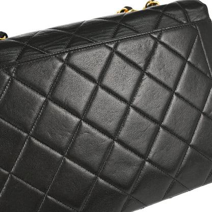 Chanel Black Lambskin Single Flap Shoulder Bag
