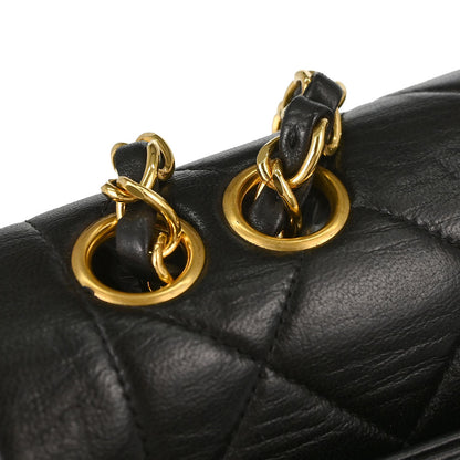 Chanel Black Lambskin Single Flap Shoulder Bag