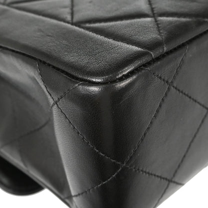 Chanel Black Lambskin Single Flap Shoulder Bag