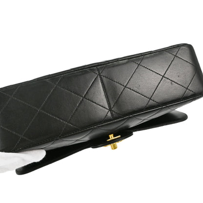 Chanel Black Lambskin Single Flap Shoulder Bag