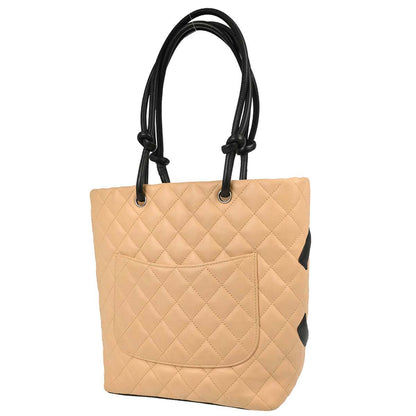 Chanel Beige Calfskin Cambon Ligne Tote Handbag