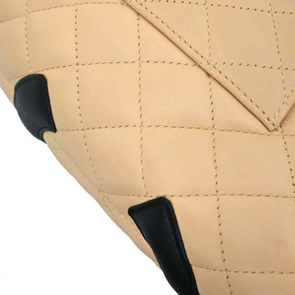 Chanel Beige Calfskin Cambon Ligne Tote Handbag