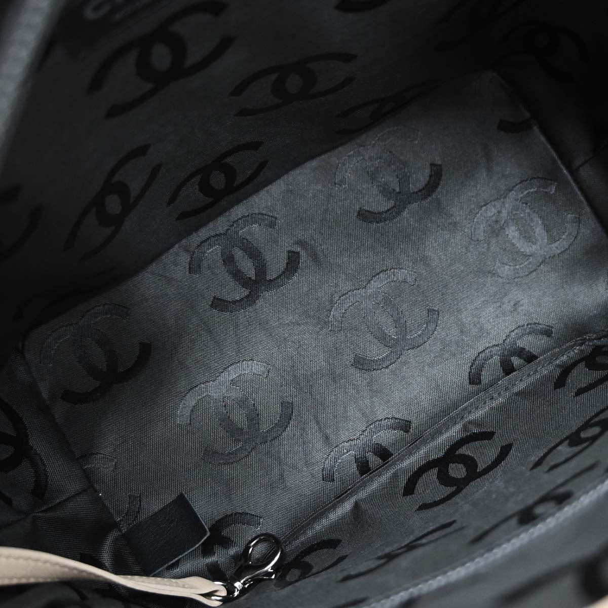 Chanel Beige Calfskin Cambon Ligne Tote Handbag