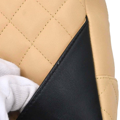 Chanel Beige Calfskin Cambon Ligne Bowling Bag 27
