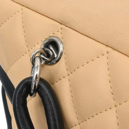 Chanel Beige Calfskin Cambon Ligne Bowling Bag 27