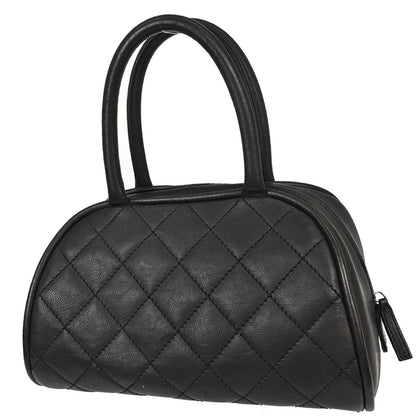 Chanel 2005-2006 Black Calfskin Bowling Bag 27