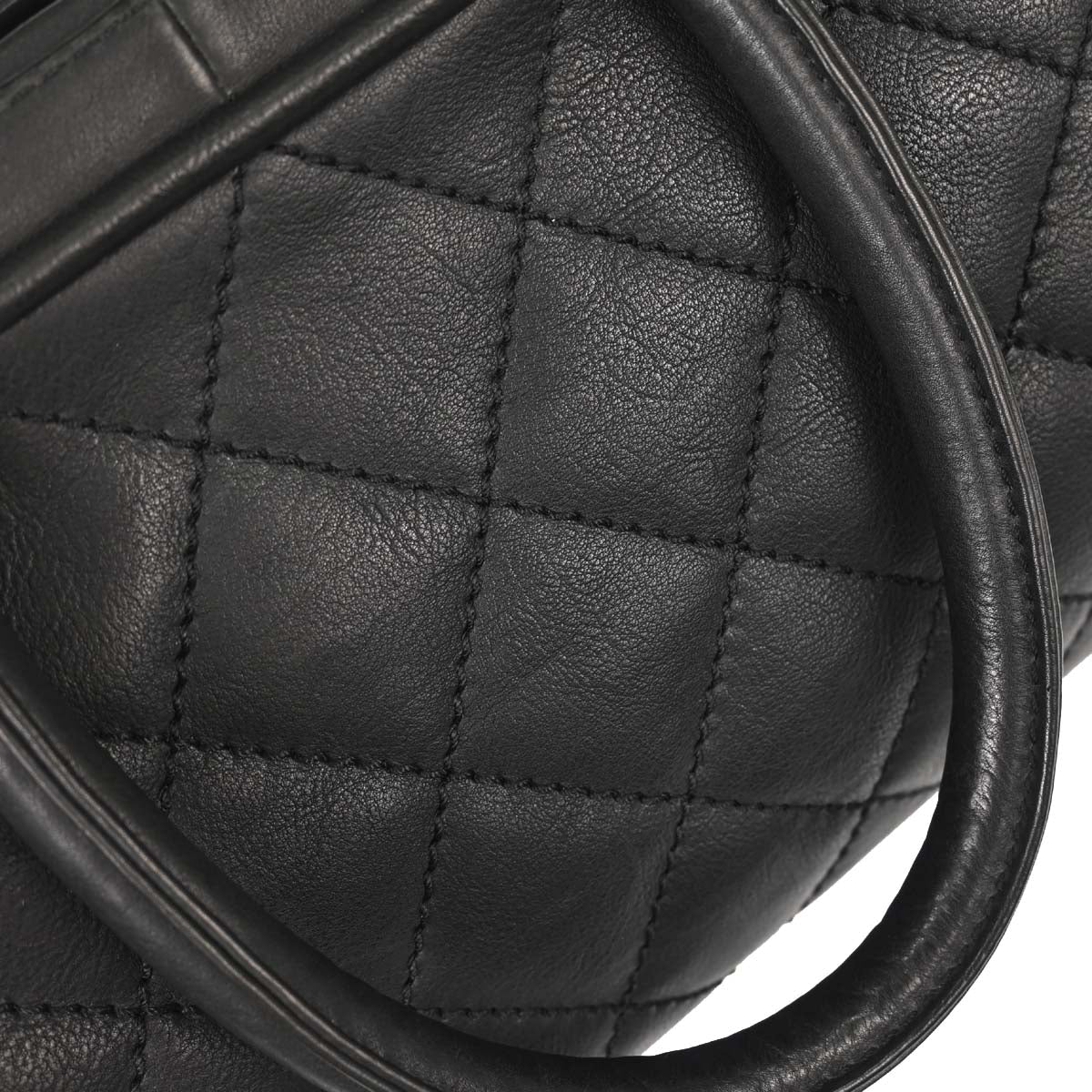 Chanel 2005-2006 Black Calfskin Bowling Bag 27