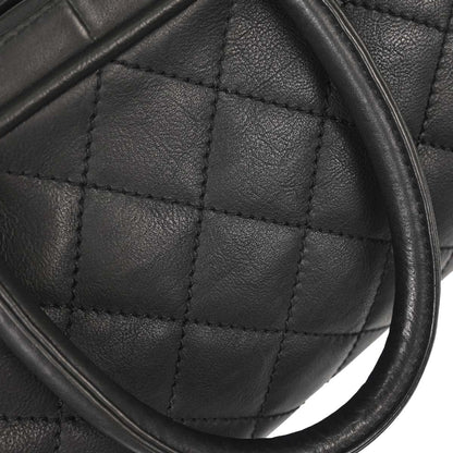 Chanel 2005-2006 Black Calfskin Bowling Bag 27