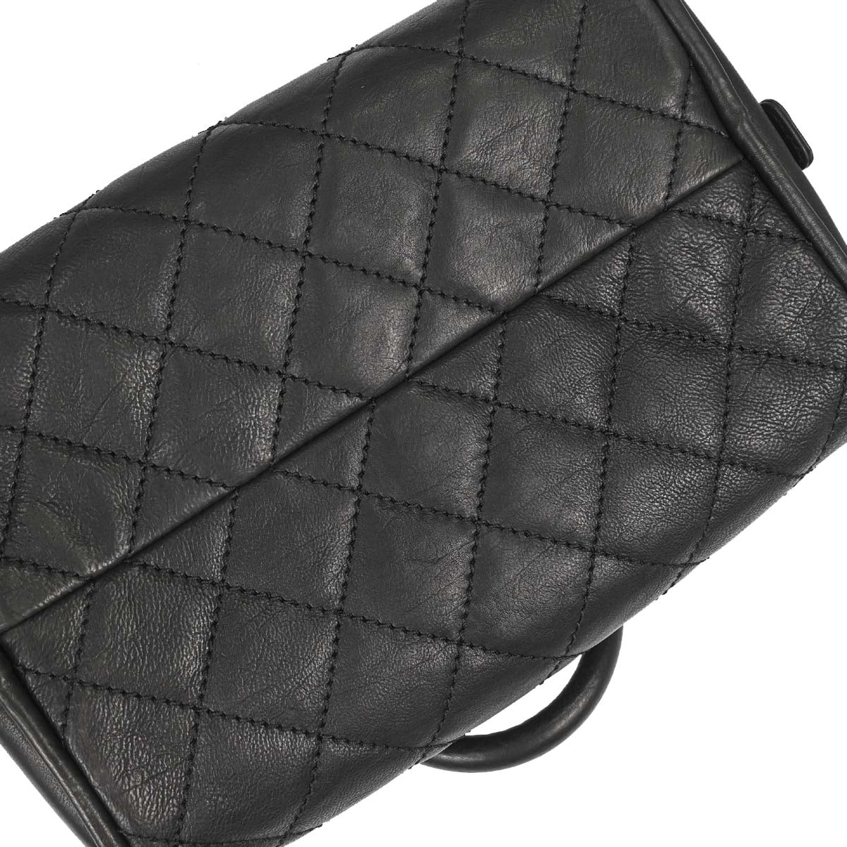 Chanel 2005-2006 Black Calfskin Bowling Bag 27