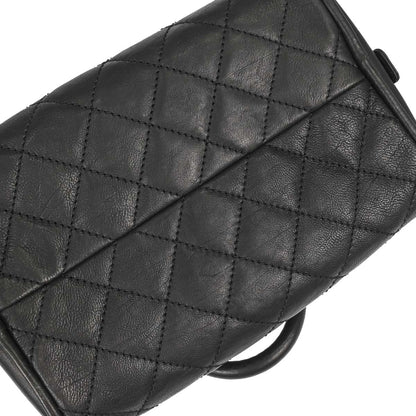 Chanel 2005-2006 Black Calfskin Bowling Bag 27