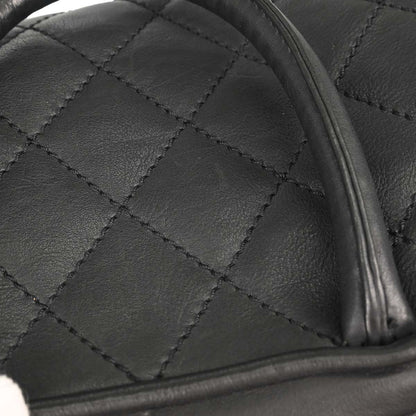 Chanel 2005-2006 Black Calfskin Bowling Bag 27