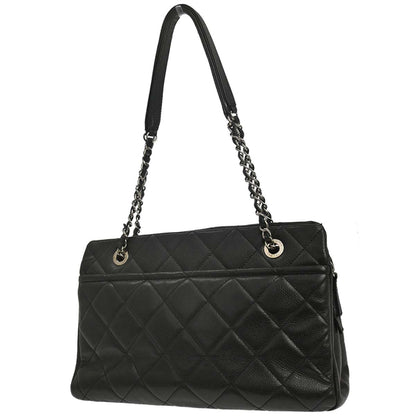 Chanel 2012-2013 Black Caviar Skin Timeless CC Chain Tote Bag