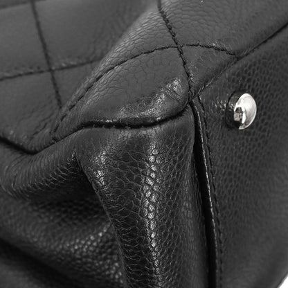 Chanel 2012-2013 Black Caviar Skin Timeless CC Chain Tote Bag