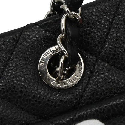 Chanel 2012-2013 Black Caviar Skin Timeless CC Chain Tote Bag