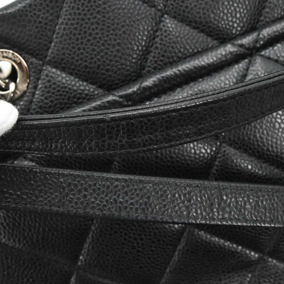 Chanel 2012-2013 Black Caviar Skin Timeless CC Chain Tote Bag