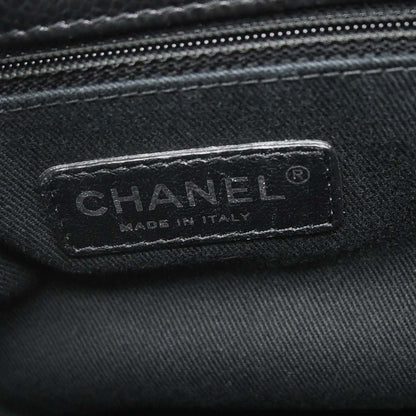 Chanel 2012-2013 Black Caviar Skin Timeless CC Chain Tote Bag