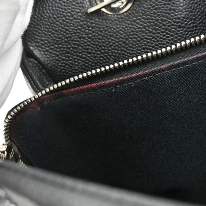 Chanel 2012-2013 Black Caviar Skin Timeless CC Chain Tote Bag