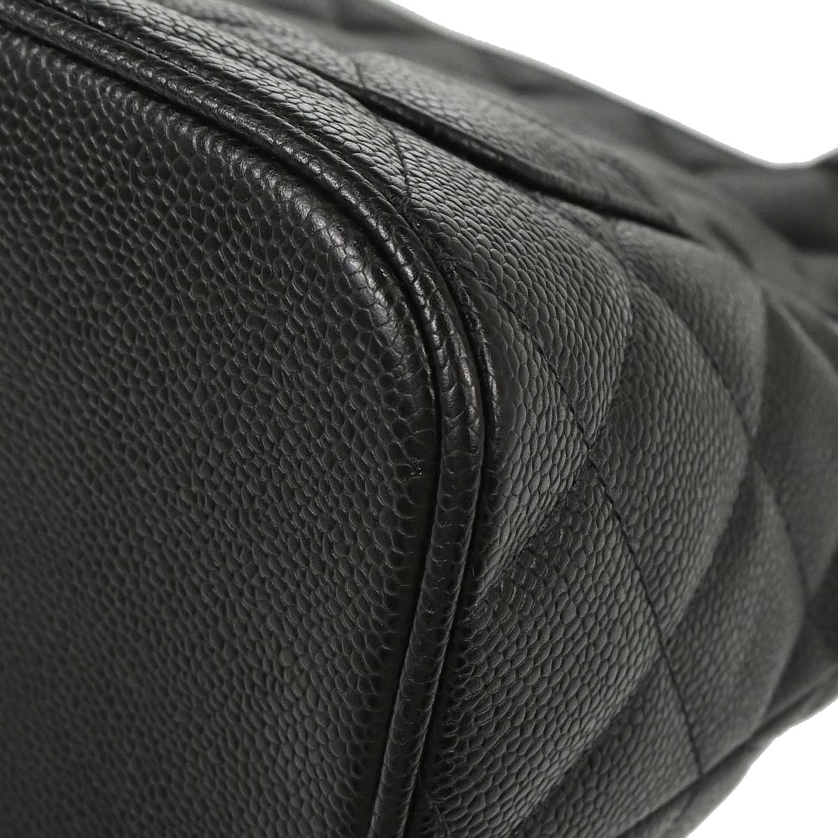 Chanel Black Caviar Medallion Tote Handbag