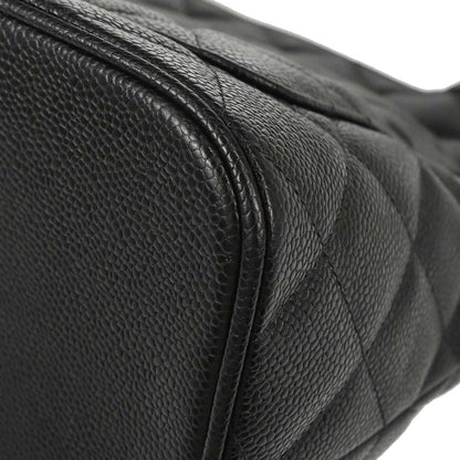 Chanel Black Caviar Medallion Tote Handbag