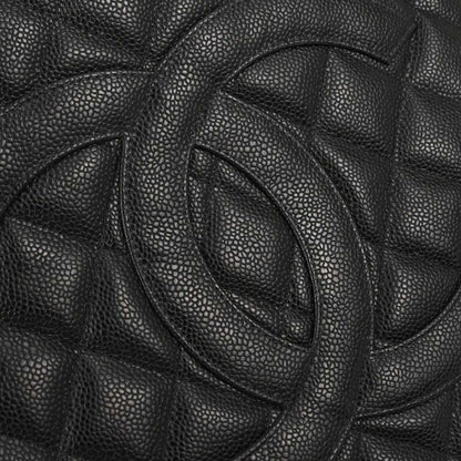 Chanel Black Caviar Medallion Tote Handbag