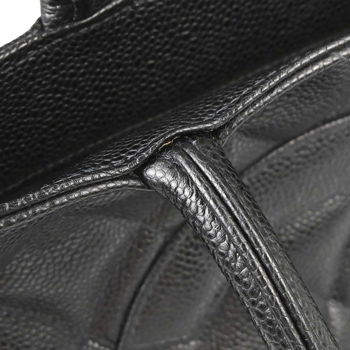 Chanel Black Caviar Medallion Tote Handbag