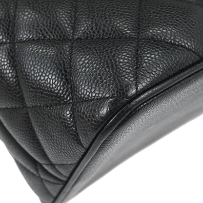 Chanel Black Caviar Skin Medallion Tote Handbag