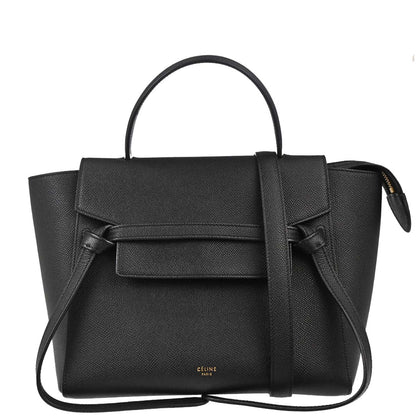Celine Black Leather Belt Bag Micro 2way Shoulder Handbag