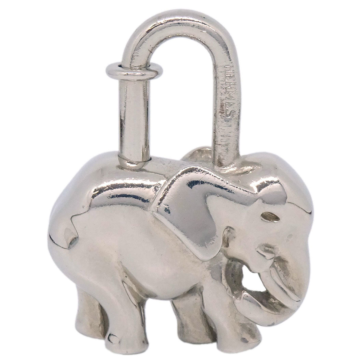 Hermes 1988 Elephant Cadena Silver Small Good