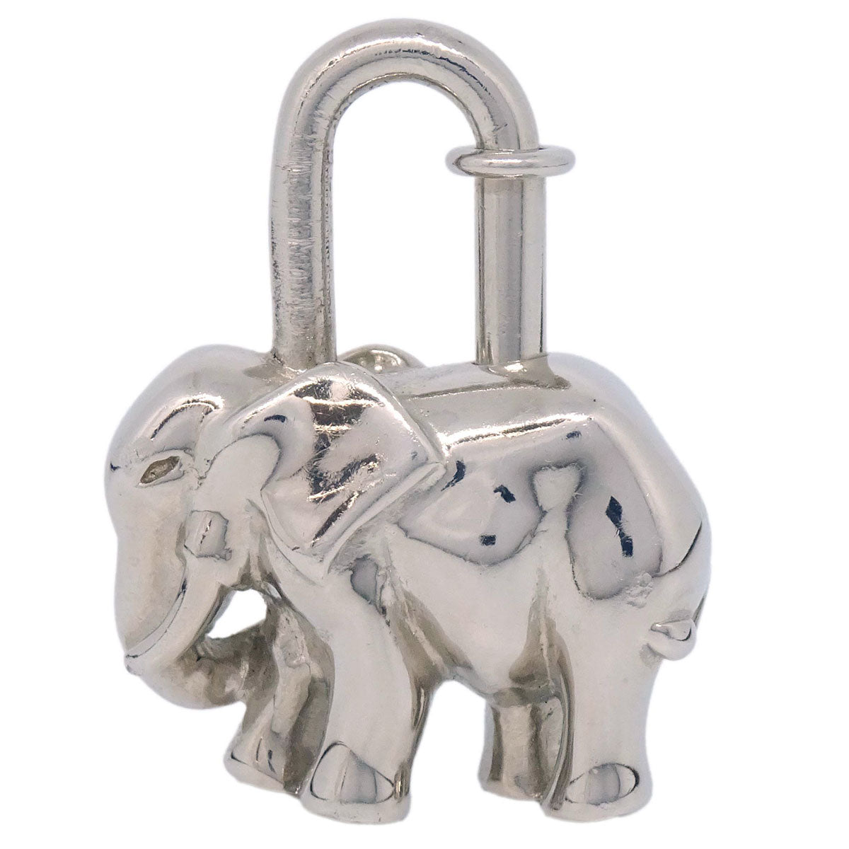 Hermes 1988 Elephant Cadena Silver Small Good
