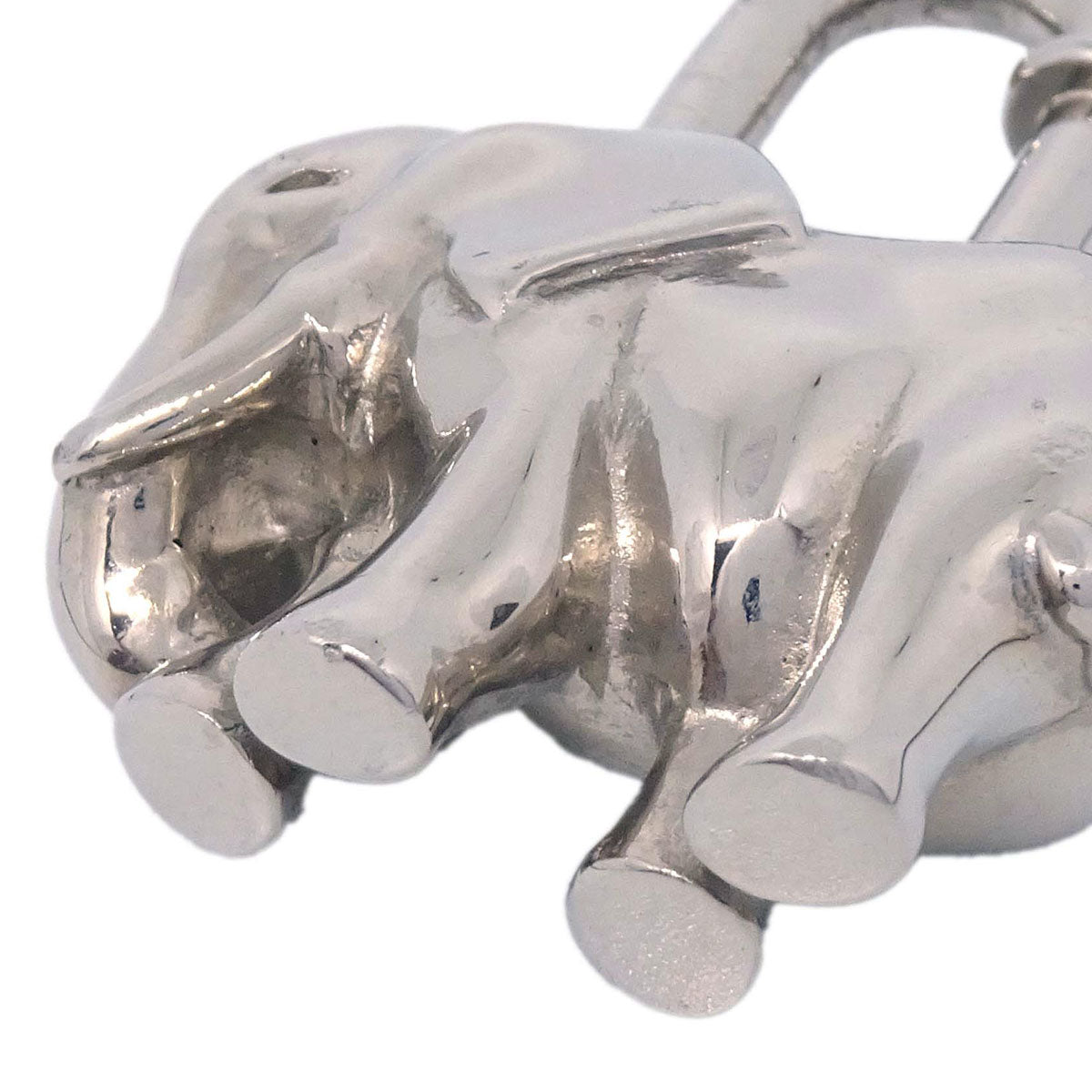 Hermes 1988 Elephant Cadena Silver Small Good