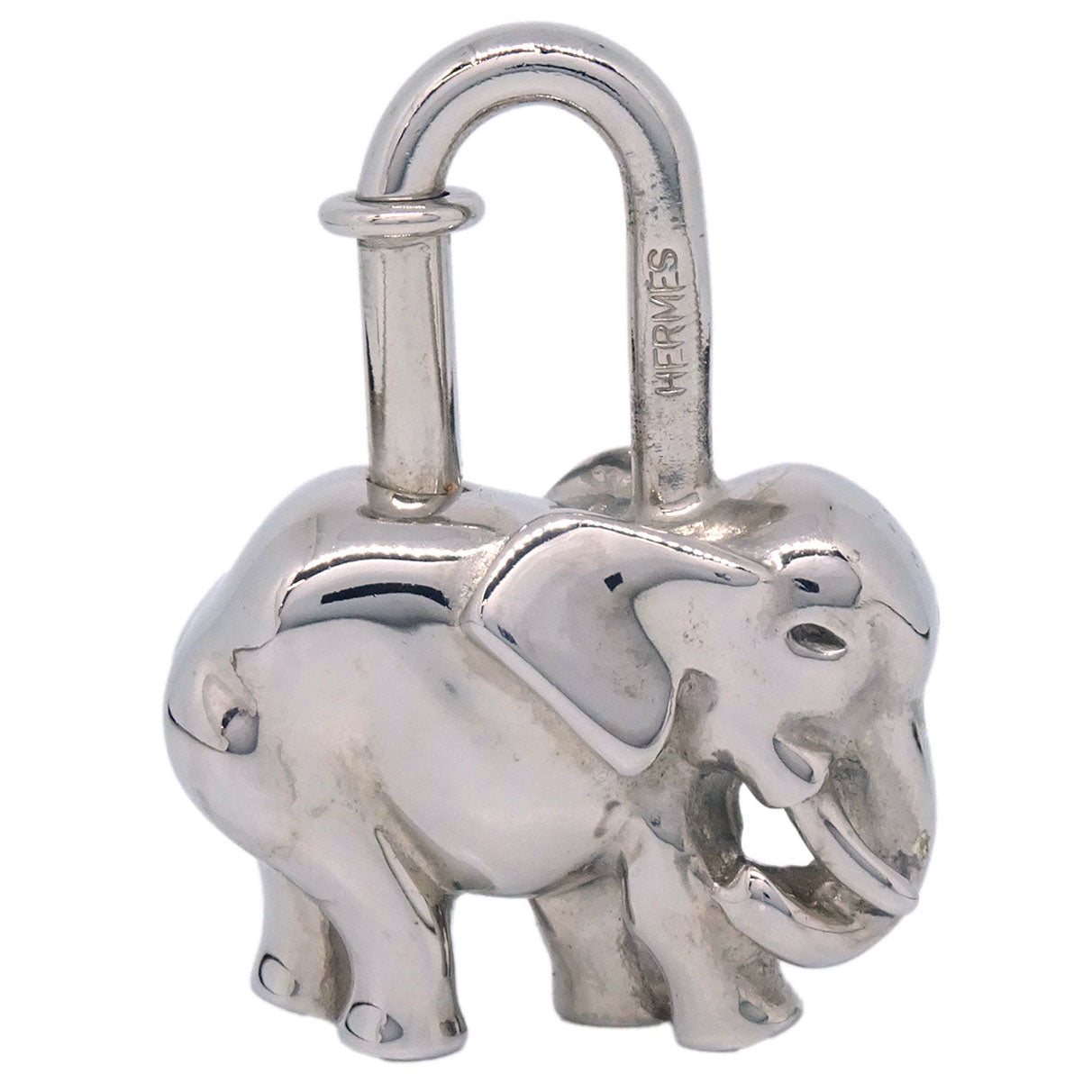 Hermes 1988 Elephant Cadena Silver Small Good