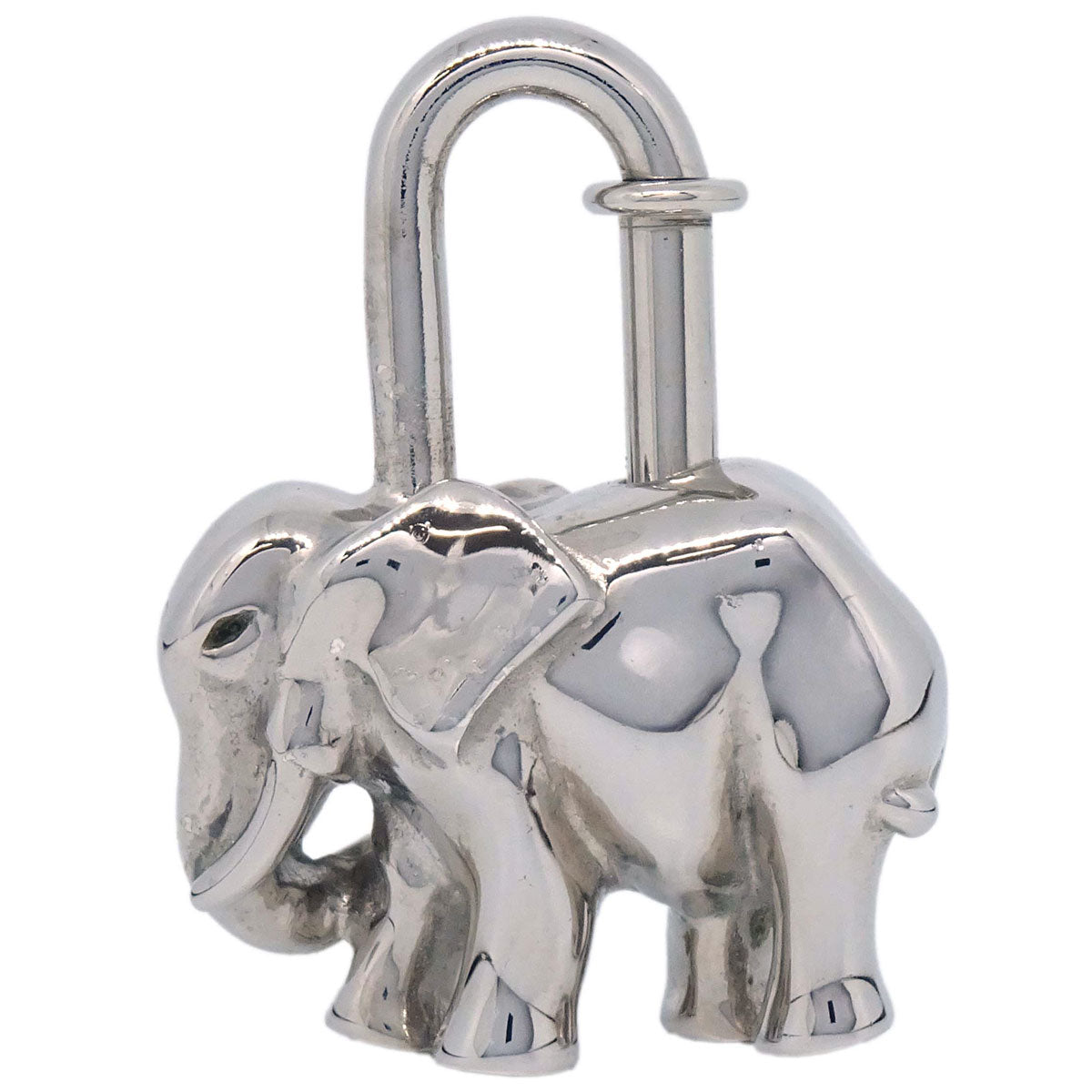 Hermes 1988 Elephant Cadena Silver Small Good
