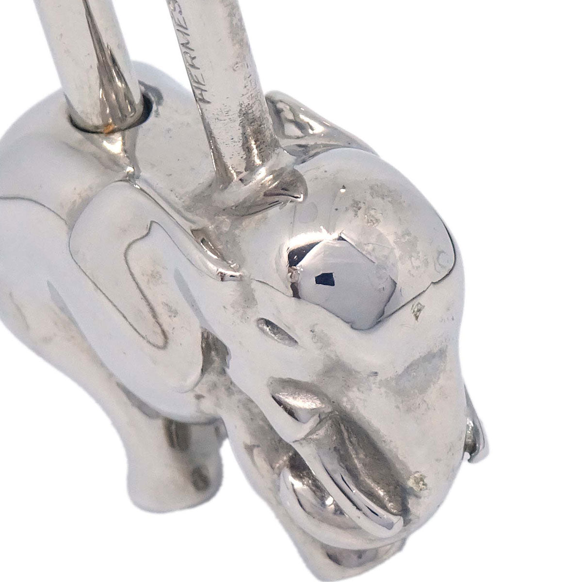 Hermes 1988 Elephant Cadena Silver Small Good