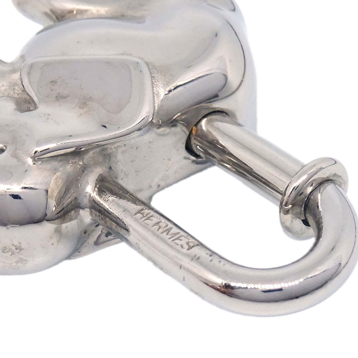 Hermes 1988 Elephant Cadena Silver Small Good