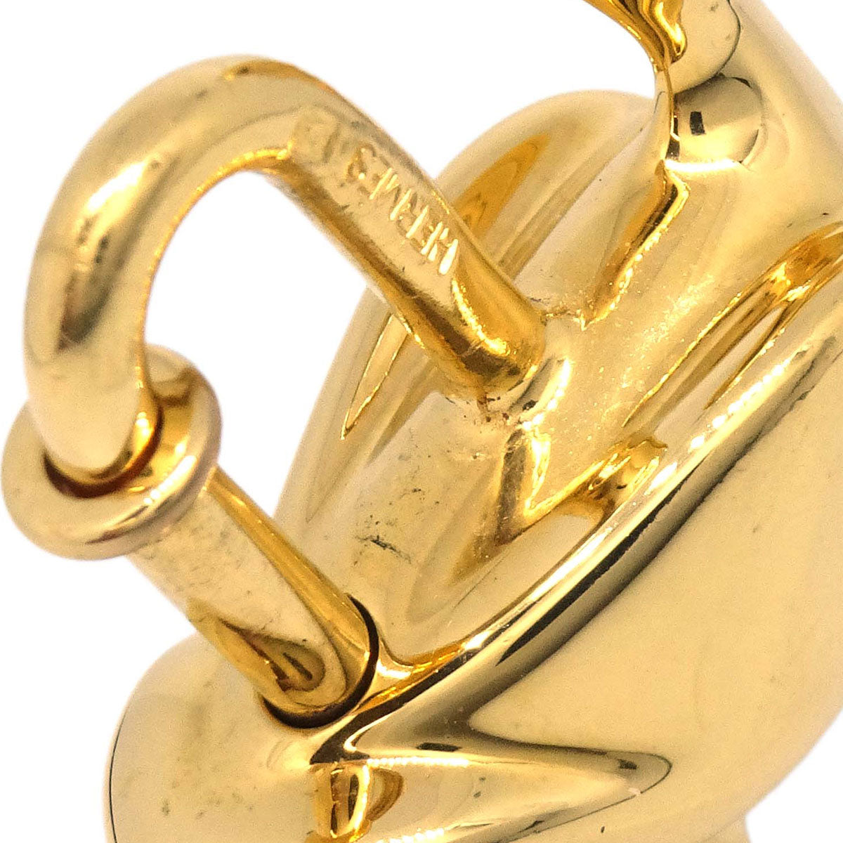 Hermes Pelican Motif 1992 Limited Cadena Padlock Gold Bag Charm