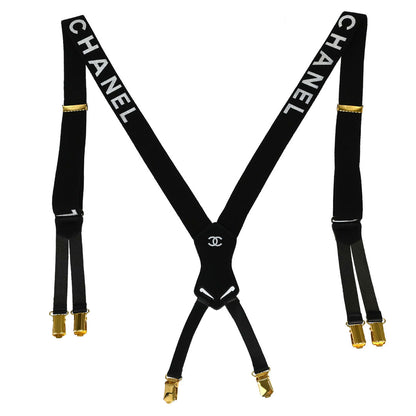 Chanel Black Suspenders 21 Small Good