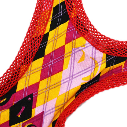 Christian Dior Argyle Tank Top Yellow Pink #38