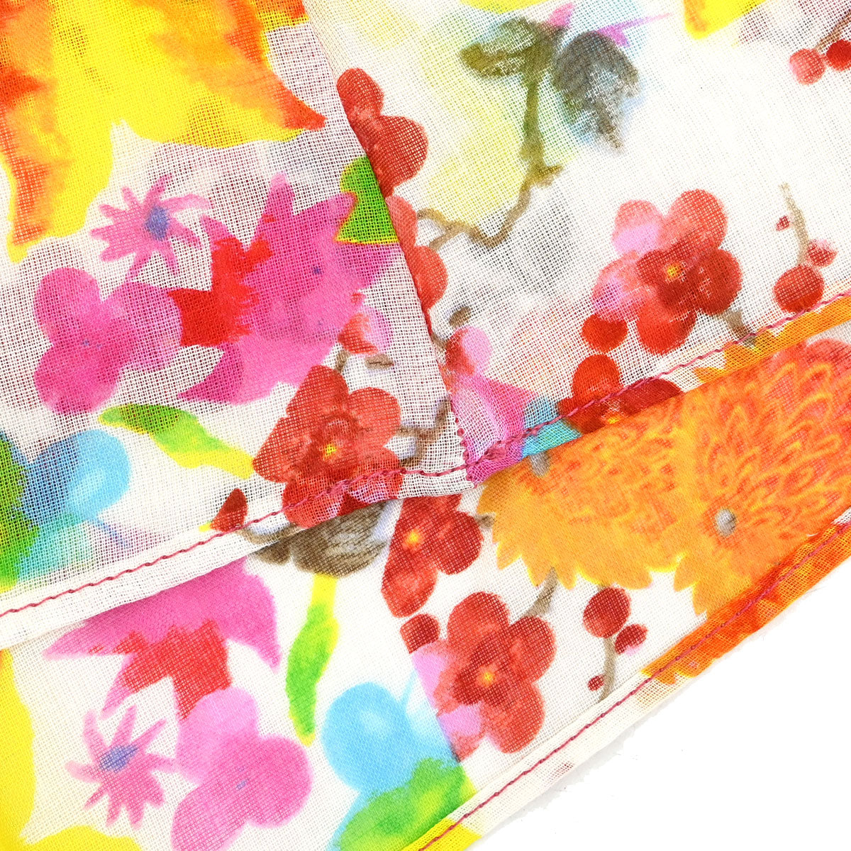Christian Dior Sleeveless Top Sheer Floral Print White #36