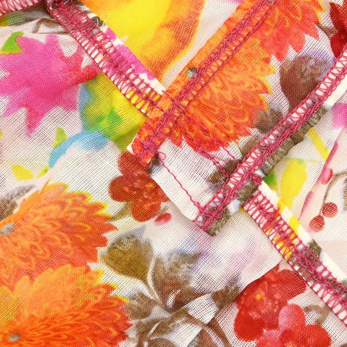 Christian Dior Sleeveless Top Sheer Floral Print White #36