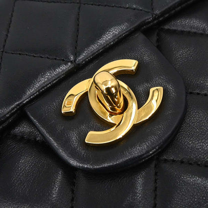 Chanel 1989-1991 Black Lambskin Mini Classic Square Flap Shoulder Bag 17
