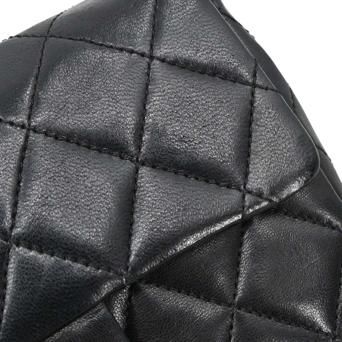 Chanel 1989-1991 Black Lambskin Mini Classic Square Flap Shoulder Bag 17