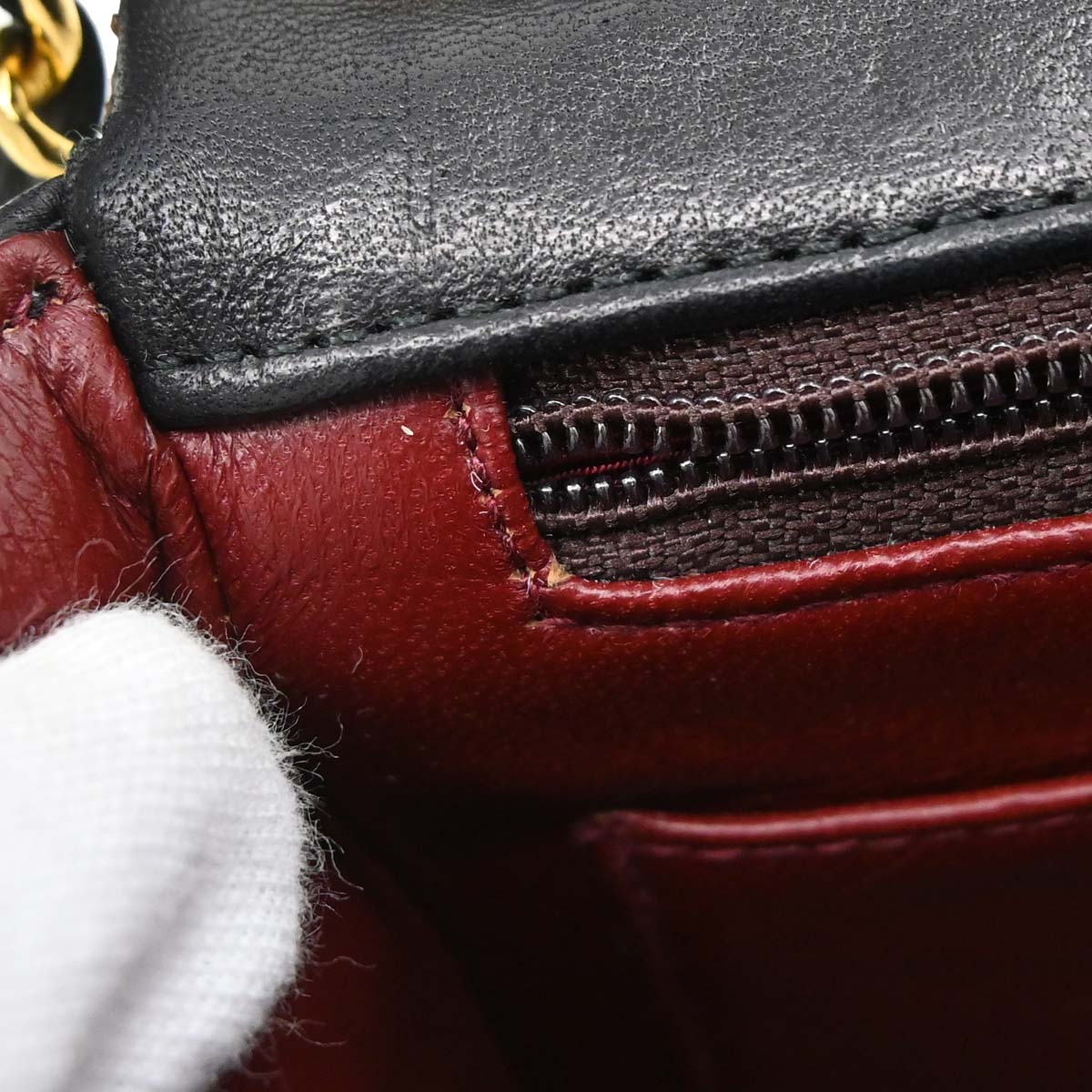 Chanel 1989-1991 Black Lambskin Mini Classic Square Flap Shoulder Bag 17