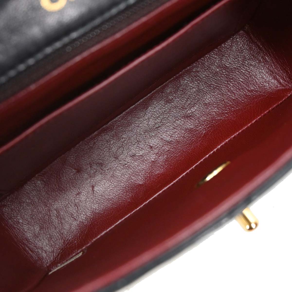 Chanel 1989-1991 Black Lambskin Mini Classic Square Flap Shoulder Bag 17