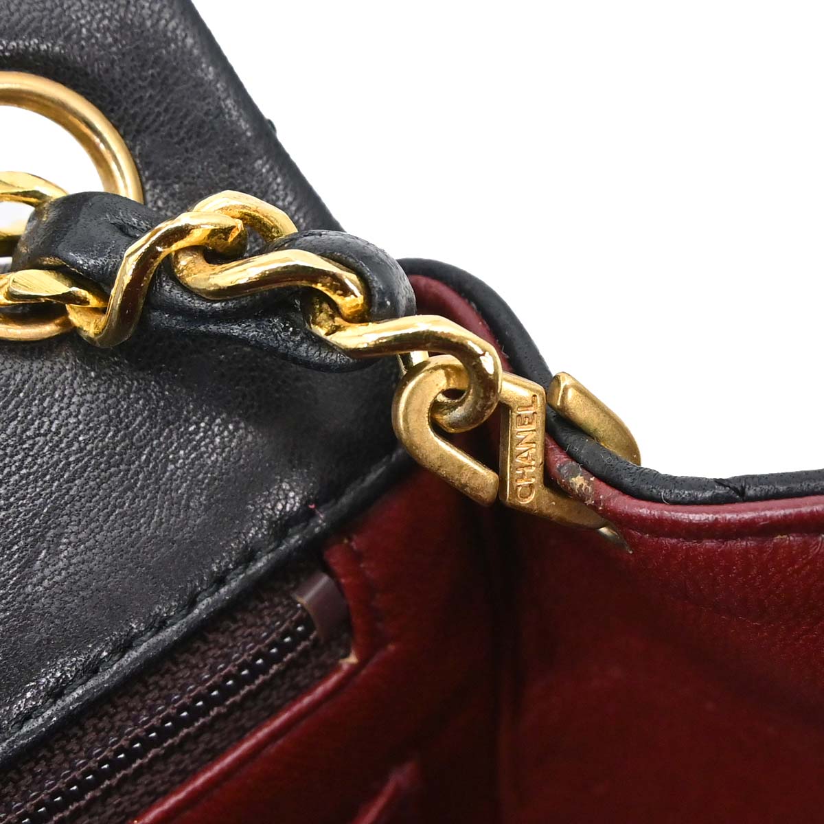 Chanel 1989-1991 Black Lambskin Mini Classic Square Flap Shoulder Bag 17