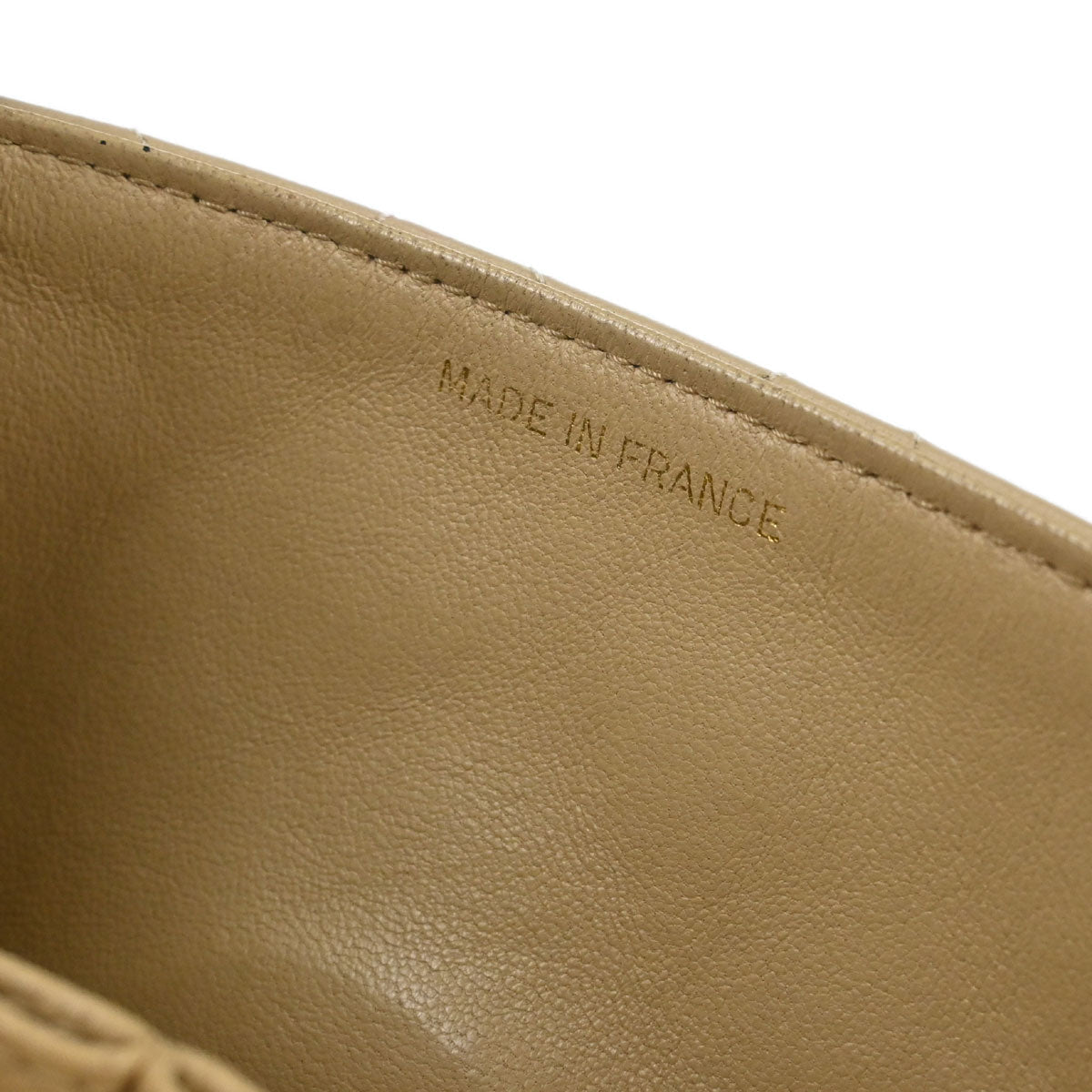 Chanel Beige Lambskin Turnlock Mini Full Flap Shoulder Bag