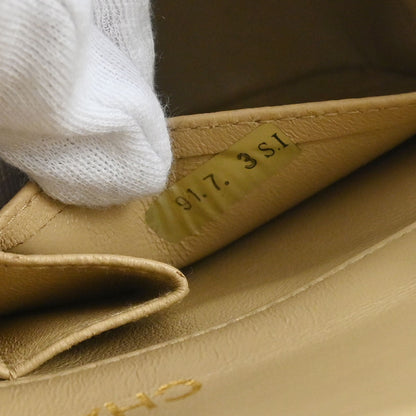 Chanel Beige Lambskin Turnlock Mini Full Flap Shoulder Bag