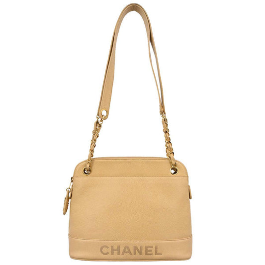 Chanel Beige Caviar Skin Shoulder Bag
