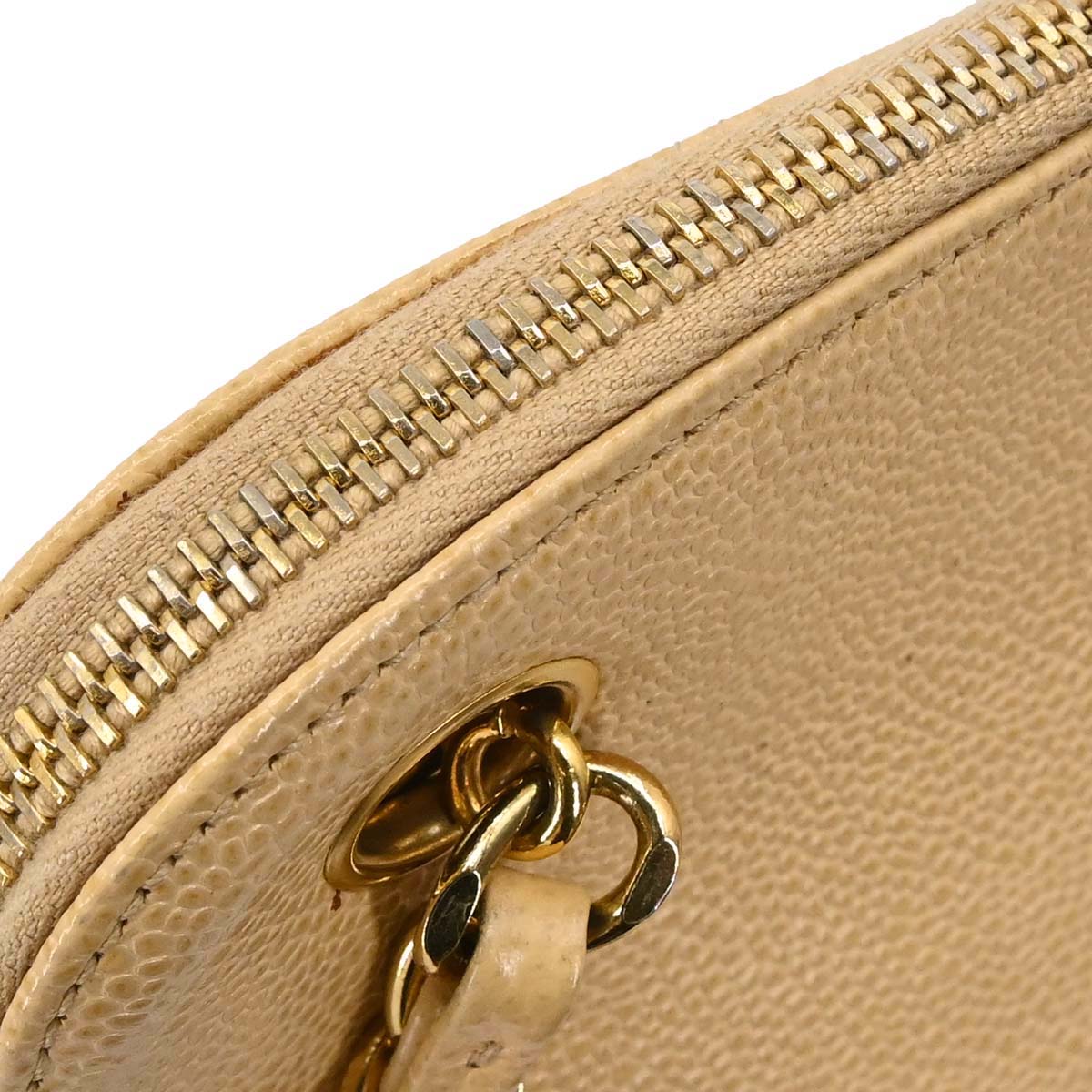 Chanel Beige Caviar Skin Shoulder Bag